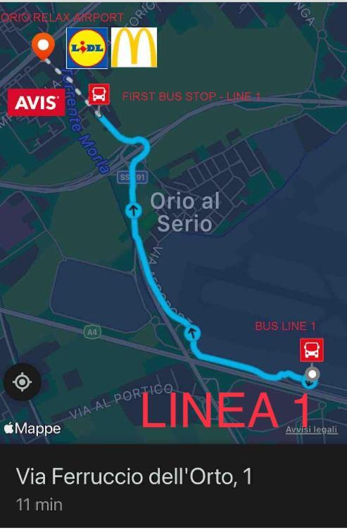 Orio Relax 24H Airport 1 - 3 Minute From Arrival By Bus Lejlighed Bergamo Eksteriør billede